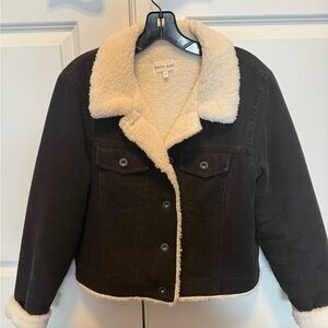Bella Dahl Black and Cream Teddy Jacket